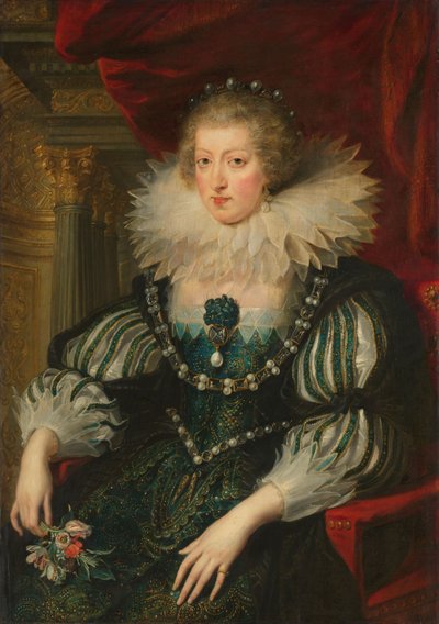 Portret van Anna van Oostenrijk (1601-66) Infanta van Spanje, koningin van Frankrijk en Navarra door Peter Paul Rubens